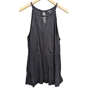 High Neck Black Lace Blouse Torrid 1X Career Office Goth Dark Romantic Fairy